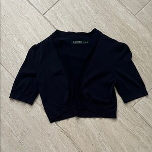 Ralph Lauren Navy Cropped Cardigan